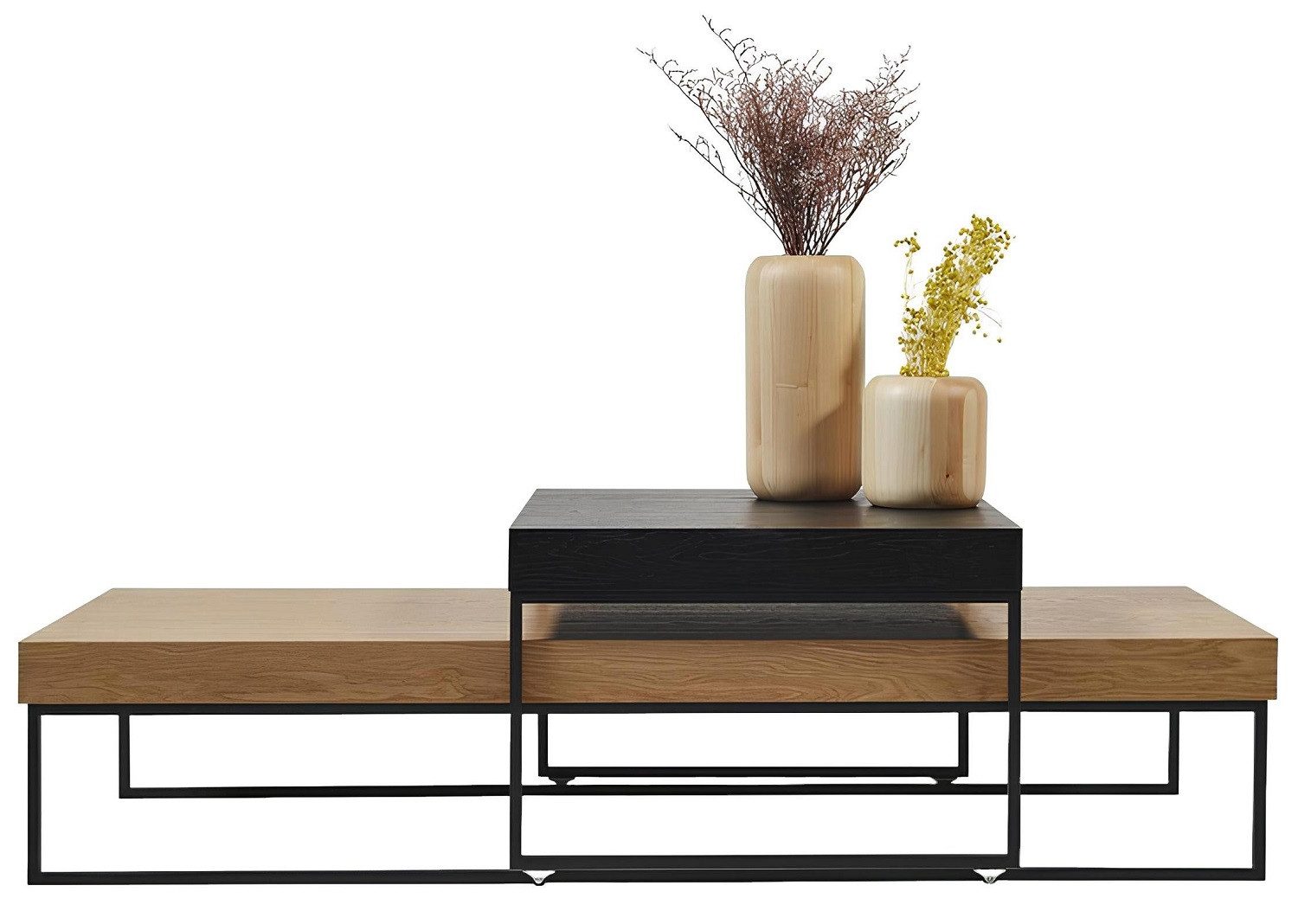 Xlmoebel Couchtisch Wohnzimmer Holztisch 160x60 für das Loft - Beistelltisch aus Holz (1-St., Couchtisch), Hergestellt in Europa