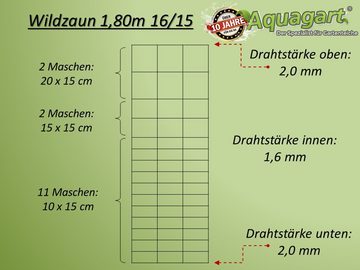 Aquagart Profil 50m Wildzaun Forstzaun Weidezaun Drahtzaun Knotengeflecht 180/16/15