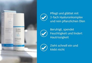 Siriderma Handcreme Siriderma Hyaluron Handcreme-2-fach ohne Duftstoffe 50 ml - Handpflege, mit Hyaluron & hochwertige pflanzliche Öle, weiche Hände