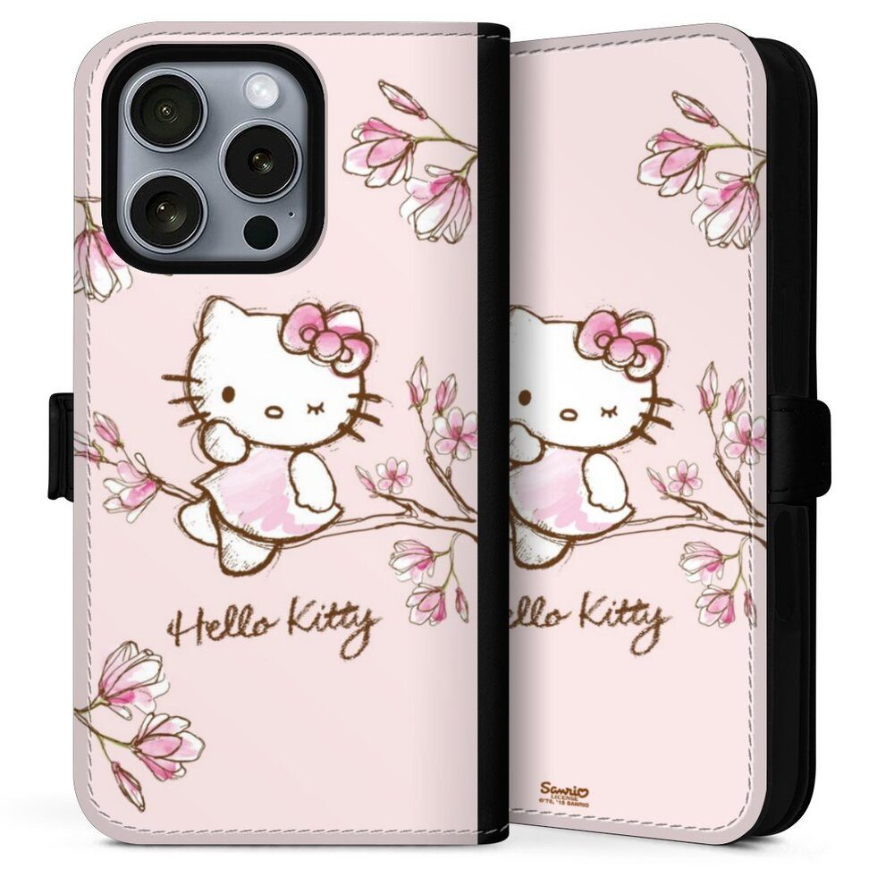 DeinDesign Handyhülle Hello Kitty Fanartikel Hanami Hello Kitty - Magnolia, Apple iPhone 16 Pro Max Hülle Handy Flip Case Wallet Cover