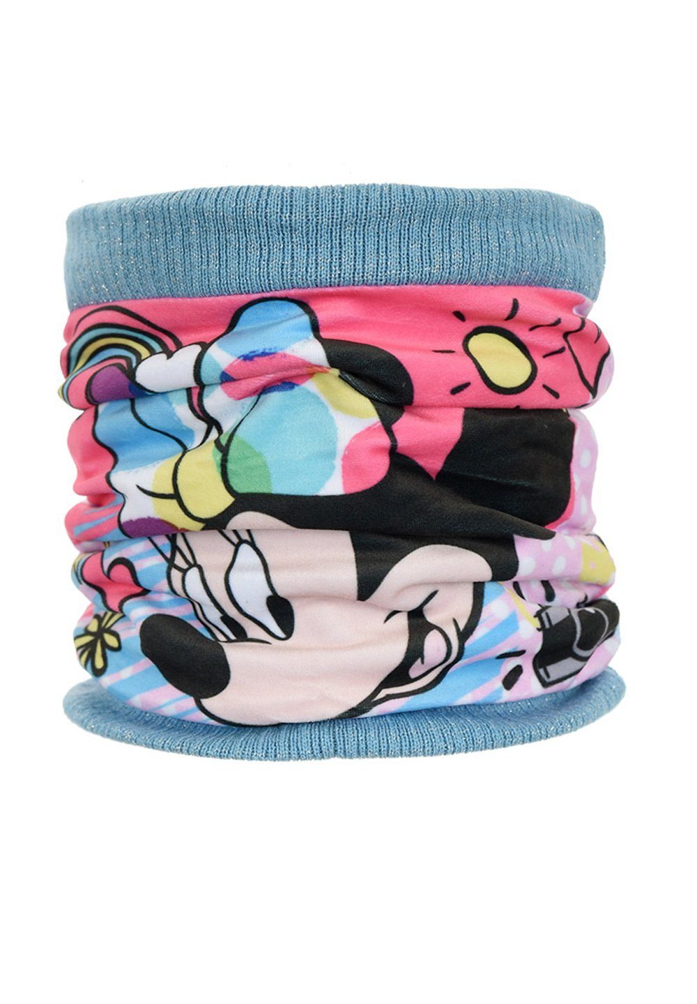 Minnie Maus Winter-Schal Türkis Disney Mouse Schlauch-Schal Mädchen Mini Kinder Loop