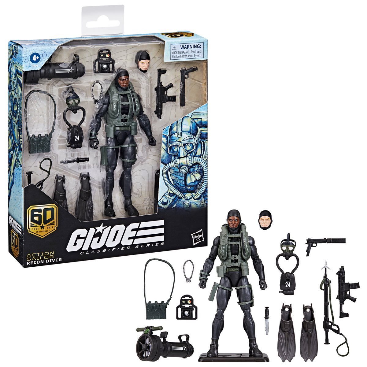 Hasbro Actionfigur G.I. Joe Classified Series 60th Anniversary Sailor Recon Diver 6 Inch