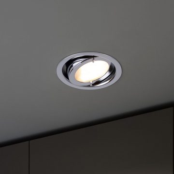 etc-shop LED Einbaustrahler, Leuchtmittel inklusive, Warmweiß, 9er Set Möbel Einbau Strahler Wohn Zimmer Spot Leuchten