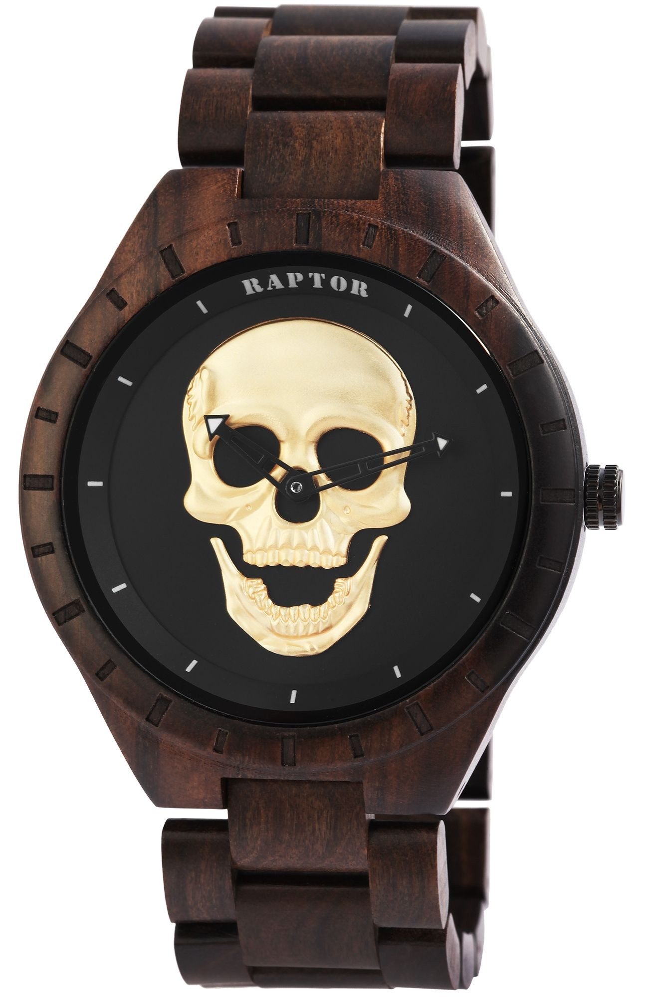 Raptor Quarzuhr Snorre Raptor Herrenuhr "Snorre" aus Sandelholz mit Totenko günstig online kaufen