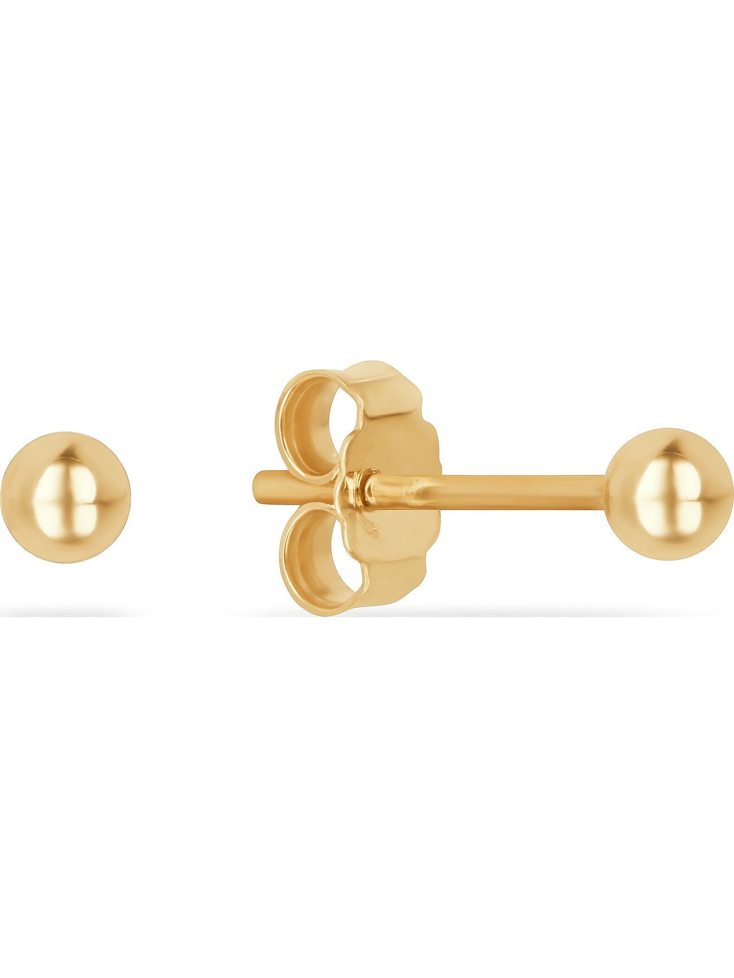 FAVS Paar Ohrstecker FAVS Unisex-Ohrstecker 585er Gelbgold