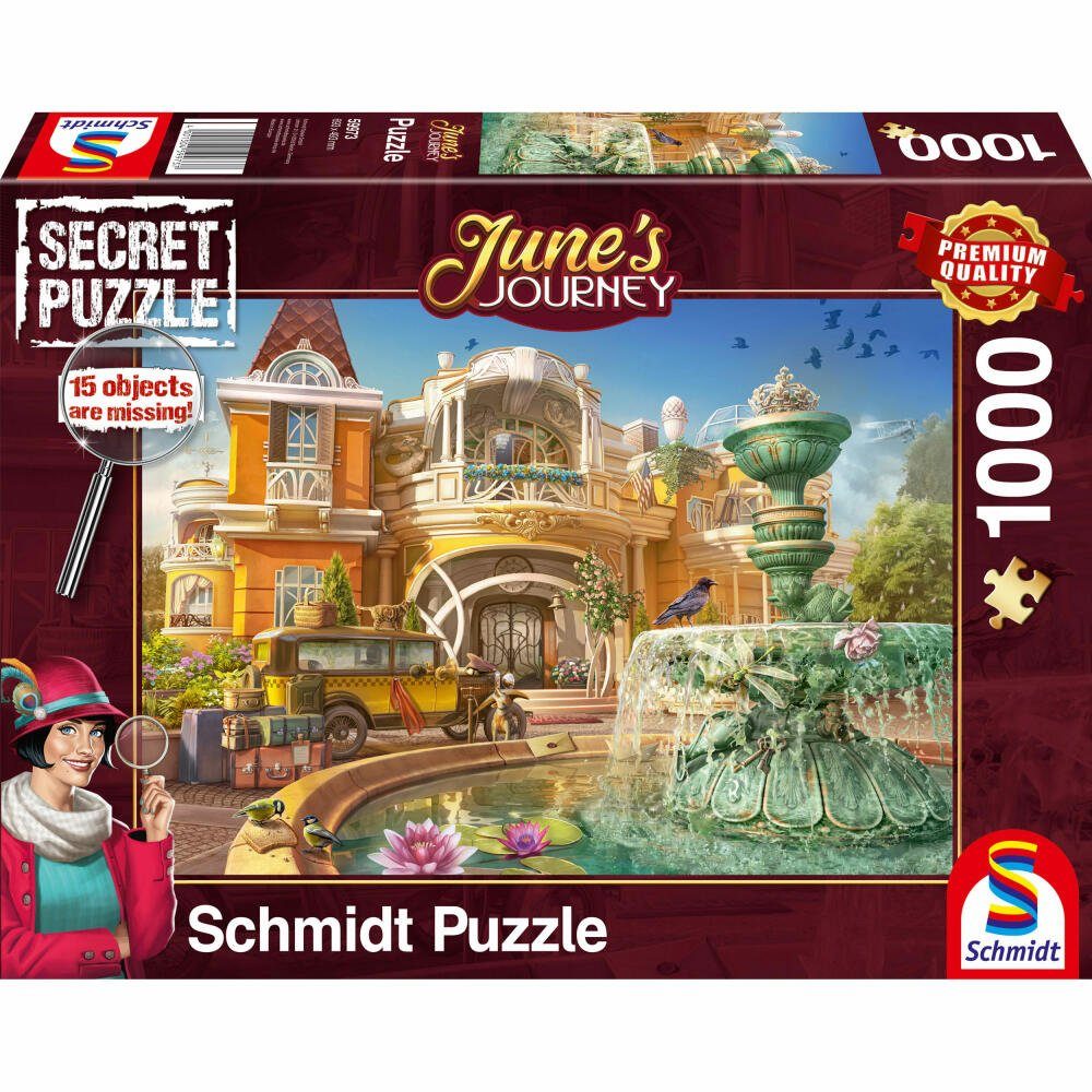 Puzzleteile Schmidt 1000 Orchideenanwesen, Junes Puzzle Journey Spiele