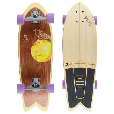 BTFL Skateboard BETH - kurzes Surfskate mit Kicktail (1-St)