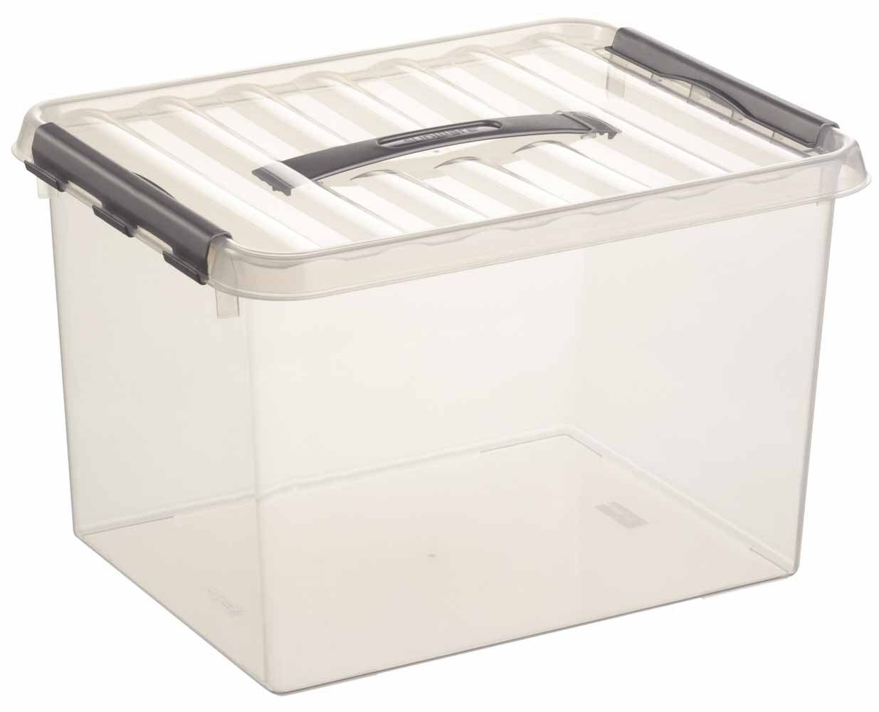 Sunware Aufbewahrungsbox Q-Line Box transparent 22 Ltr. | Akku-Ladestationen
