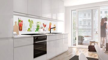 Stickerprofis Küchenrückwand SUMMER DRINKS, (Premium), 1,5mm, selbstklebend, hält auf besonders vielen Öberflächen
