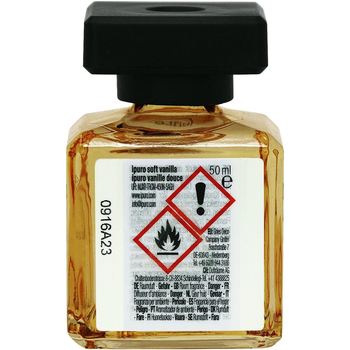 IPURO Raumduft Soft Vanilla Touch, 2x 50 ml, Glasflakon mit Rattan-Holzstäbchen