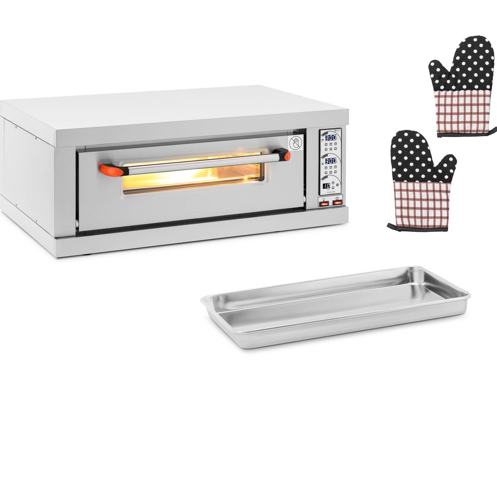 Royal Catering Pizzaofen Pizzaofen Pizzabackofen Gastro elektrisch 1 Kammer 3200 W Ø 40 cm