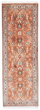 Läufer Kaschmir Seide Teppich handgeknüpft orange, morgenland, rechteckig, Höhe: 6 mm