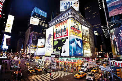 Papermoon Fototapete New York Time Square, matt, (5 St)