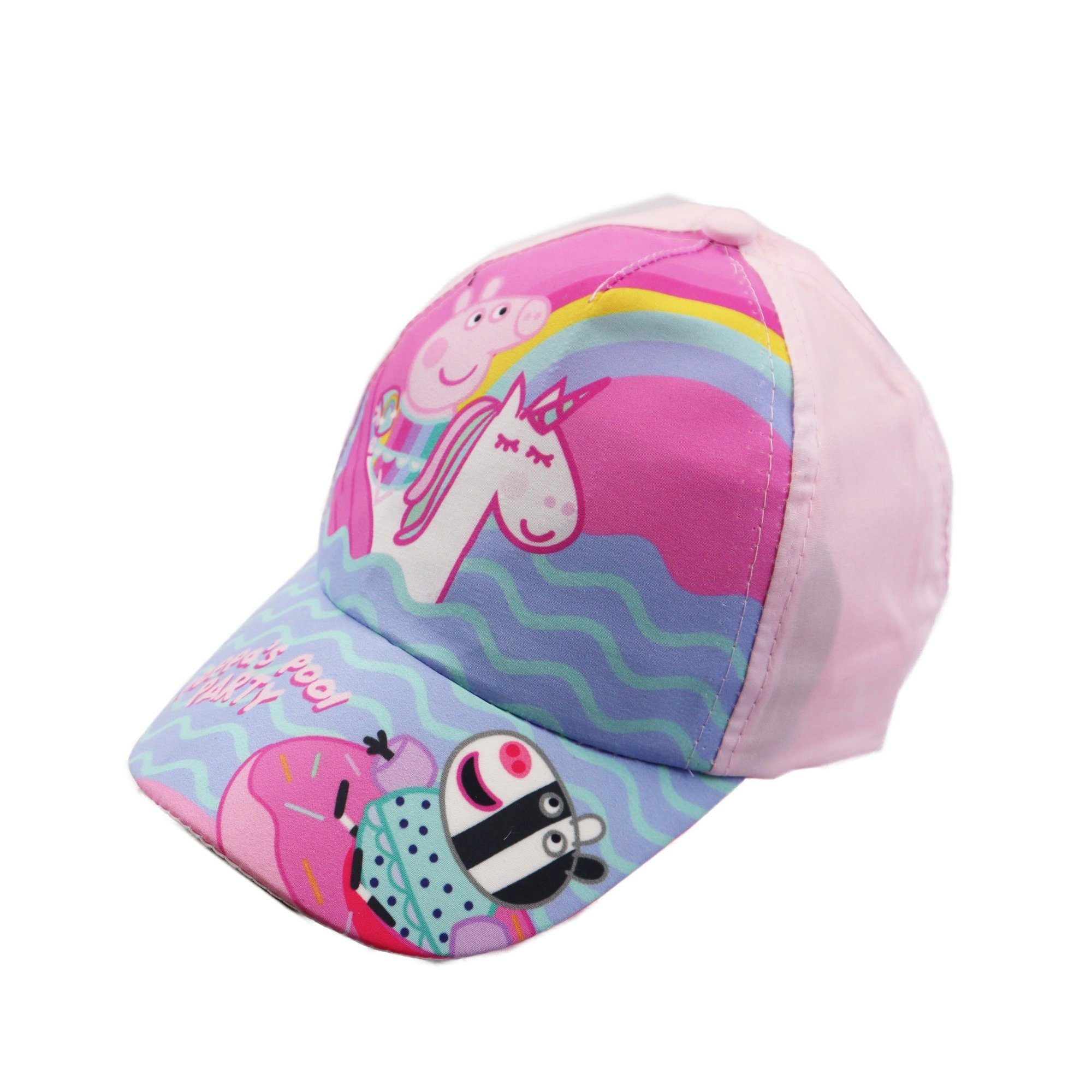 52 Gr. bis Mädchen Mütze Kinder Pig Baseball Peppa 50 Cap Peppa Wutz Rosa