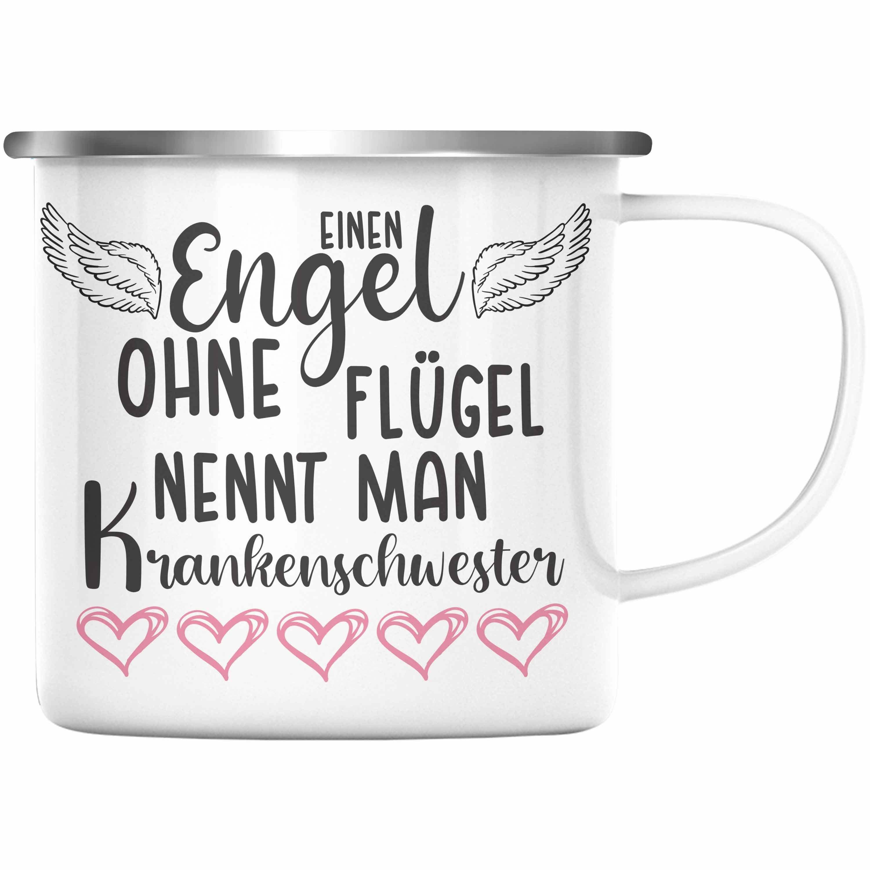 Lustig Tasse Spruch Krankenschwestern Geschenk Geschenke Trendation Trendation Dankeschön Emaille Krankenschwester - Silber Thermotasse