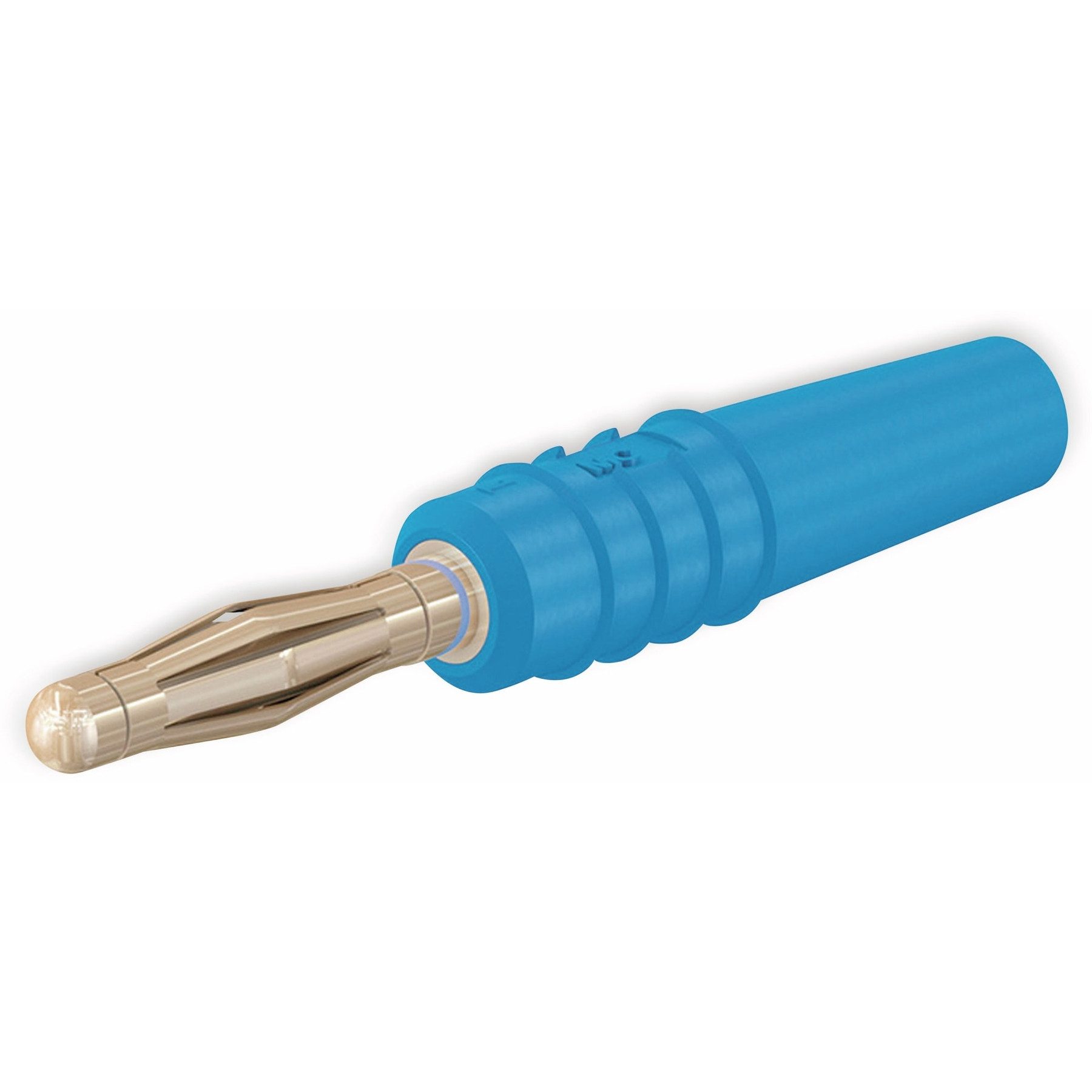Stäubli Rundstecker STÄUBLI SLS205-L Lamellenstecker, 2 mm, vergoldet, blau