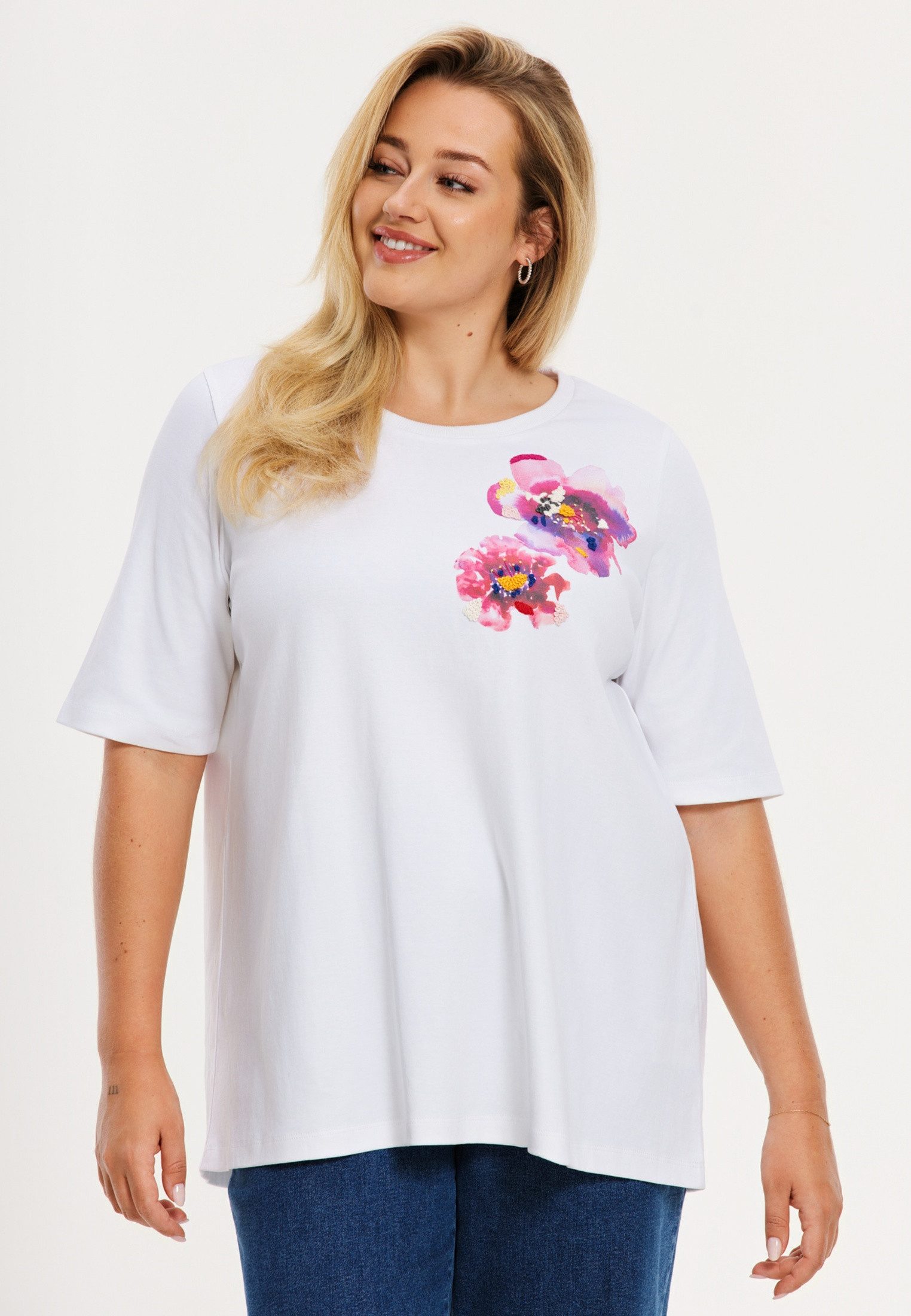 Langarmshirt Damen T-shirt Flare Fit