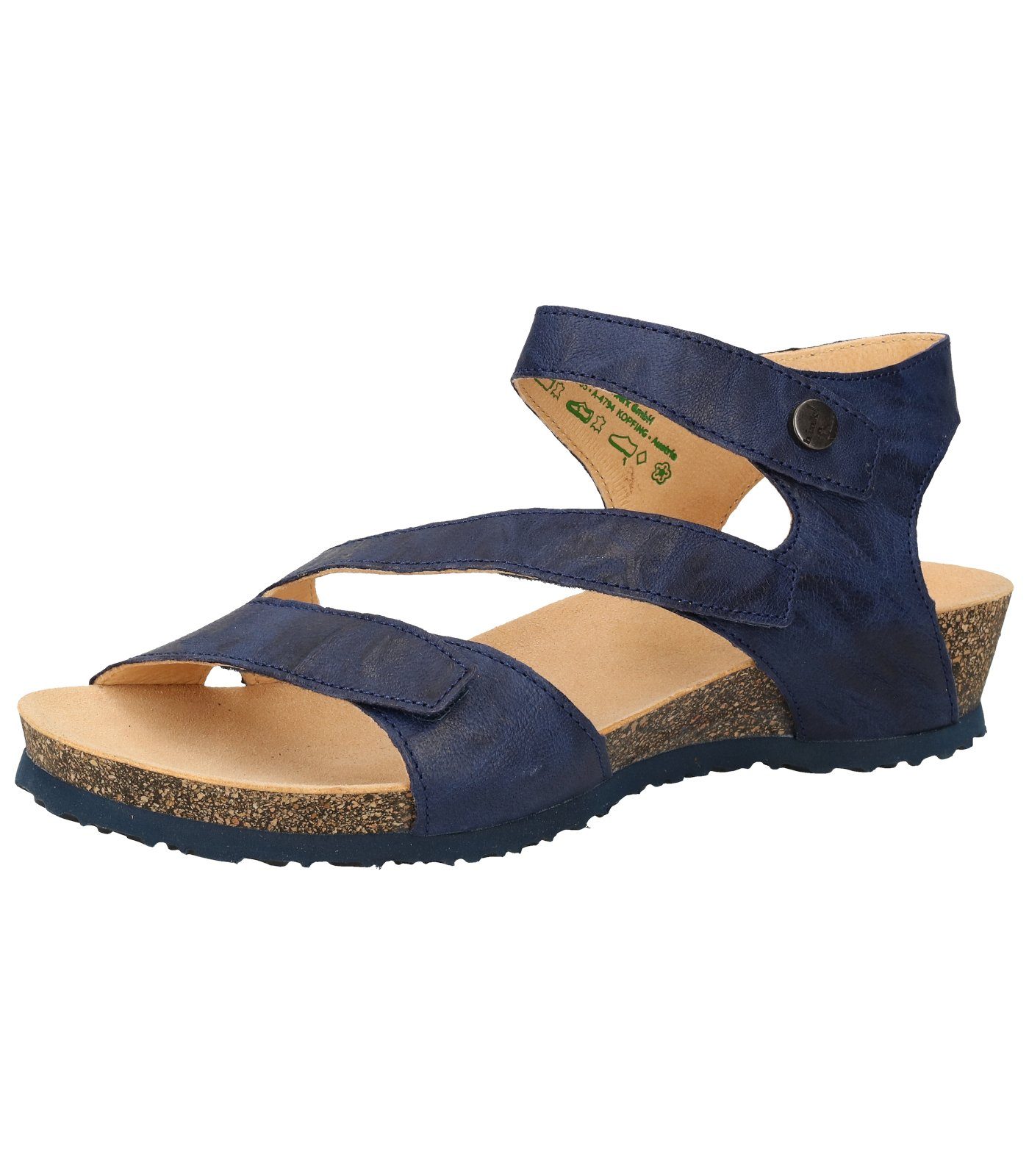 Riemchensandalette Sandalen Glattleder Think! Blau