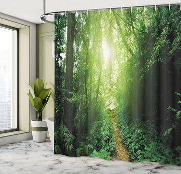 Abakuhaus Duschvorhang Moderner Digitaldruck mit 12 Haken auf Stoff Wasser Resistent Breite 175 cm, Höhe 180 cm, Wald Weg im Dschungel von Malaysia