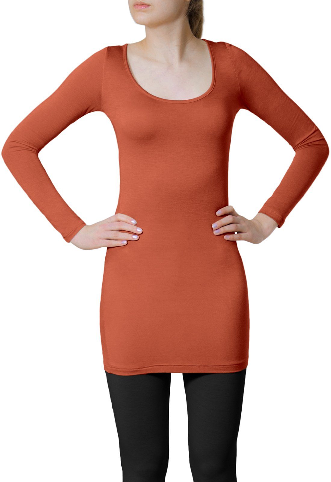 Caspar Langarmshirt MUSE SRT012 langes Damen günstig online kaufen