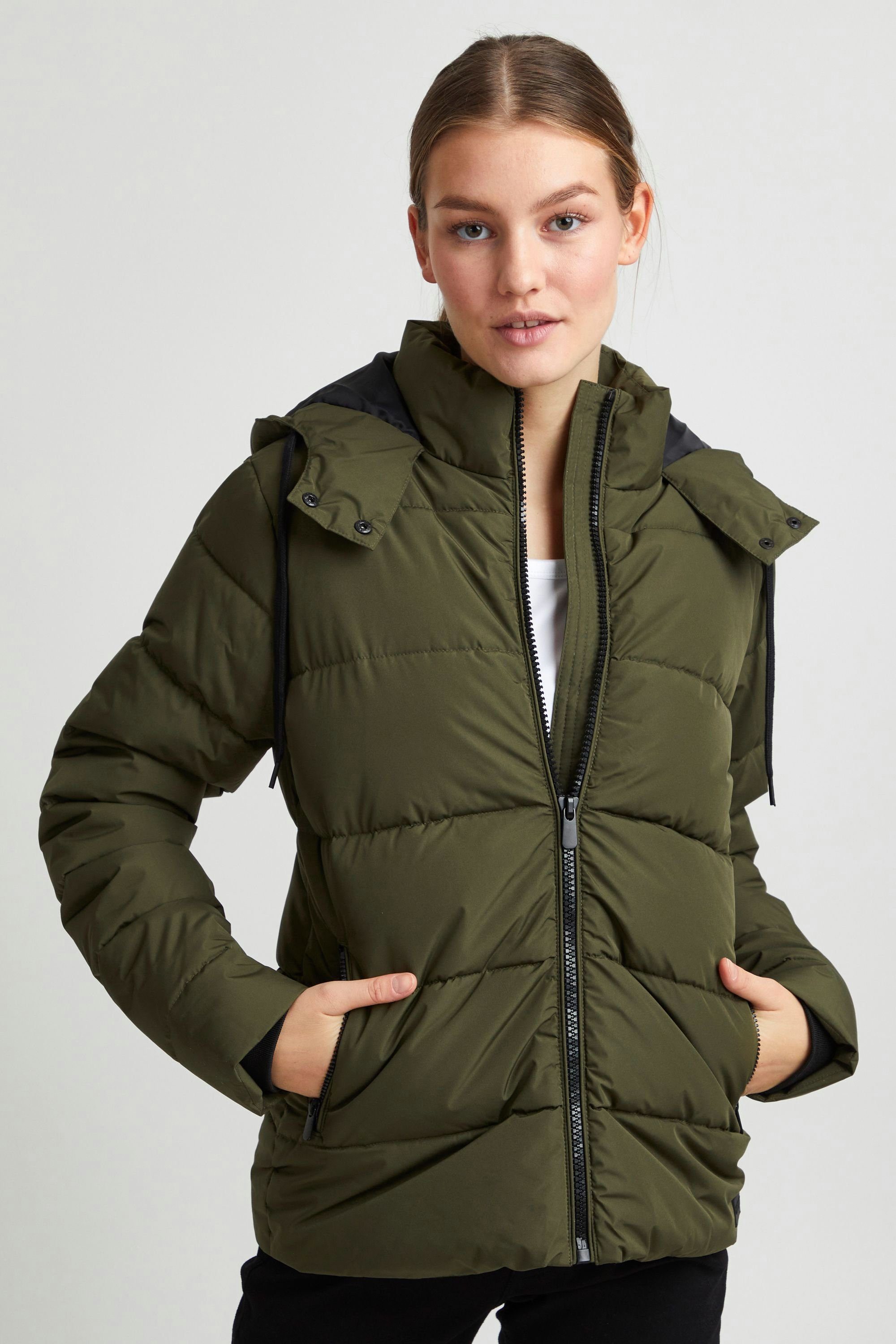 Winterjacke Dusty OXSofina mit OXMO Olive (180515) Kapuze Winterjacke