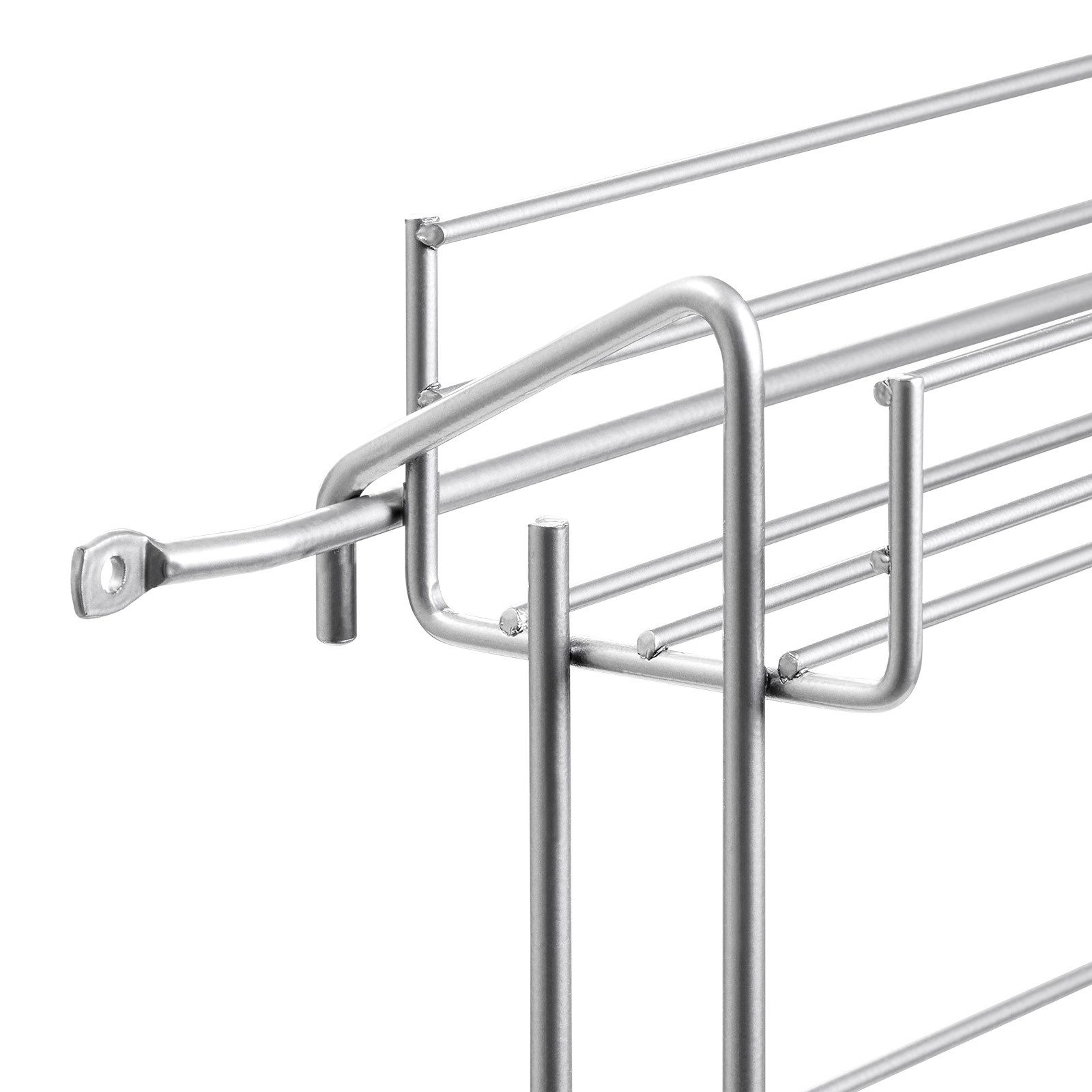 SO-TECH® Gewürzregal Gewürzboard Küchenregal 4 Etagen für Gewürzdosen, für max. 12 Gewürzgläser, Silber pulverbeschichtet – Bild 5 von 5