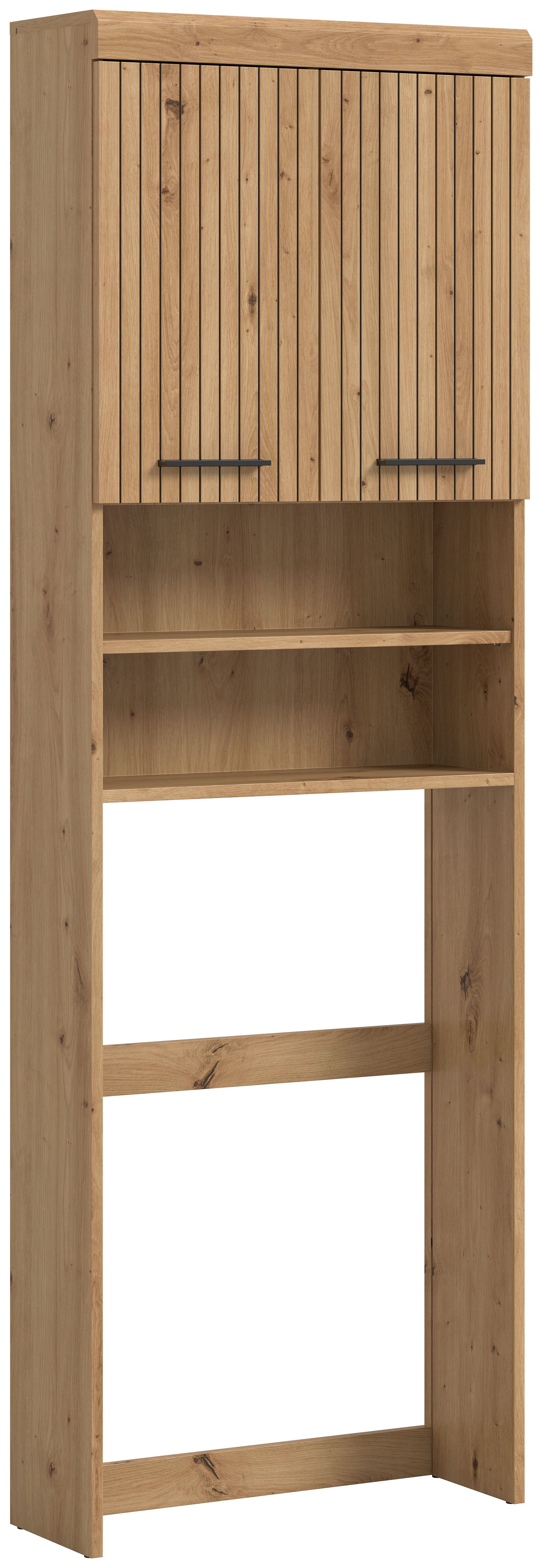 welltime Waschmaschinenumbauschrank SIENA, Breite 63cm, für Waschmaschine & Trockner, 2 Türen, MDF-Front (TOPSELLER) in verschiedenen Farben, Überbauschrank, Umbauschrank, Badschrank