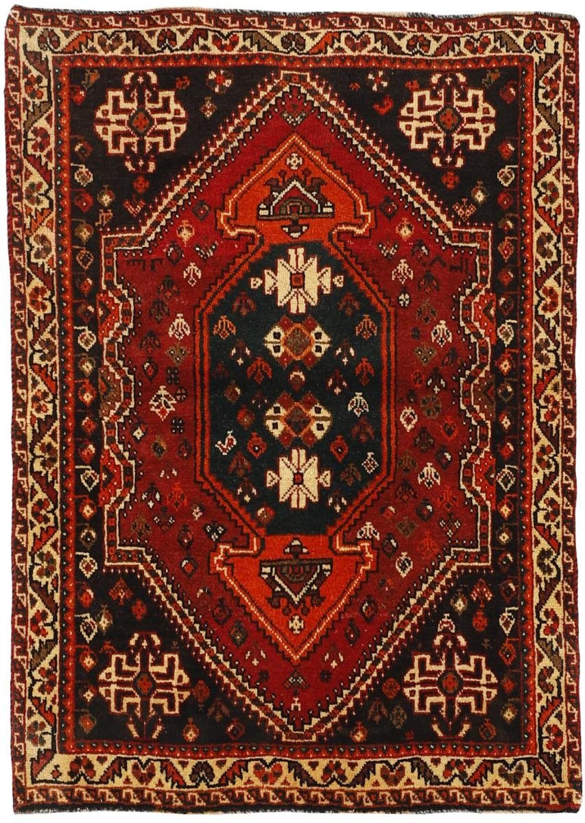 Orientteppich Shiraz 111x156 Handgeknüpfter Orientteppich / Perserteppich, Nain Trading, rechteckig, Höhe: 10 mm