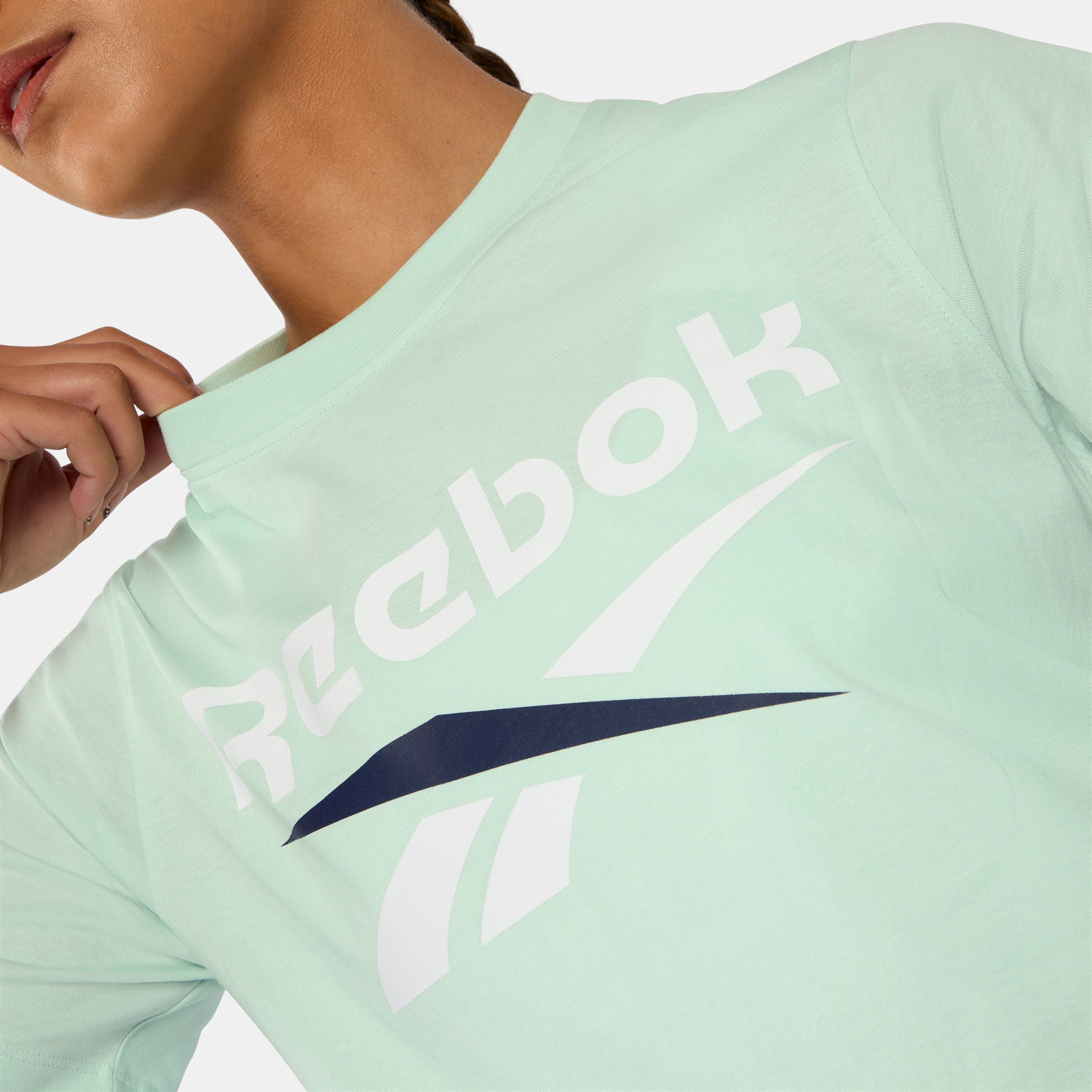 Reebok T-Shirt WREN 2 COLOUR LOGO CREW SS TEE aus Baumwolle, in den Größen XS bis XXL