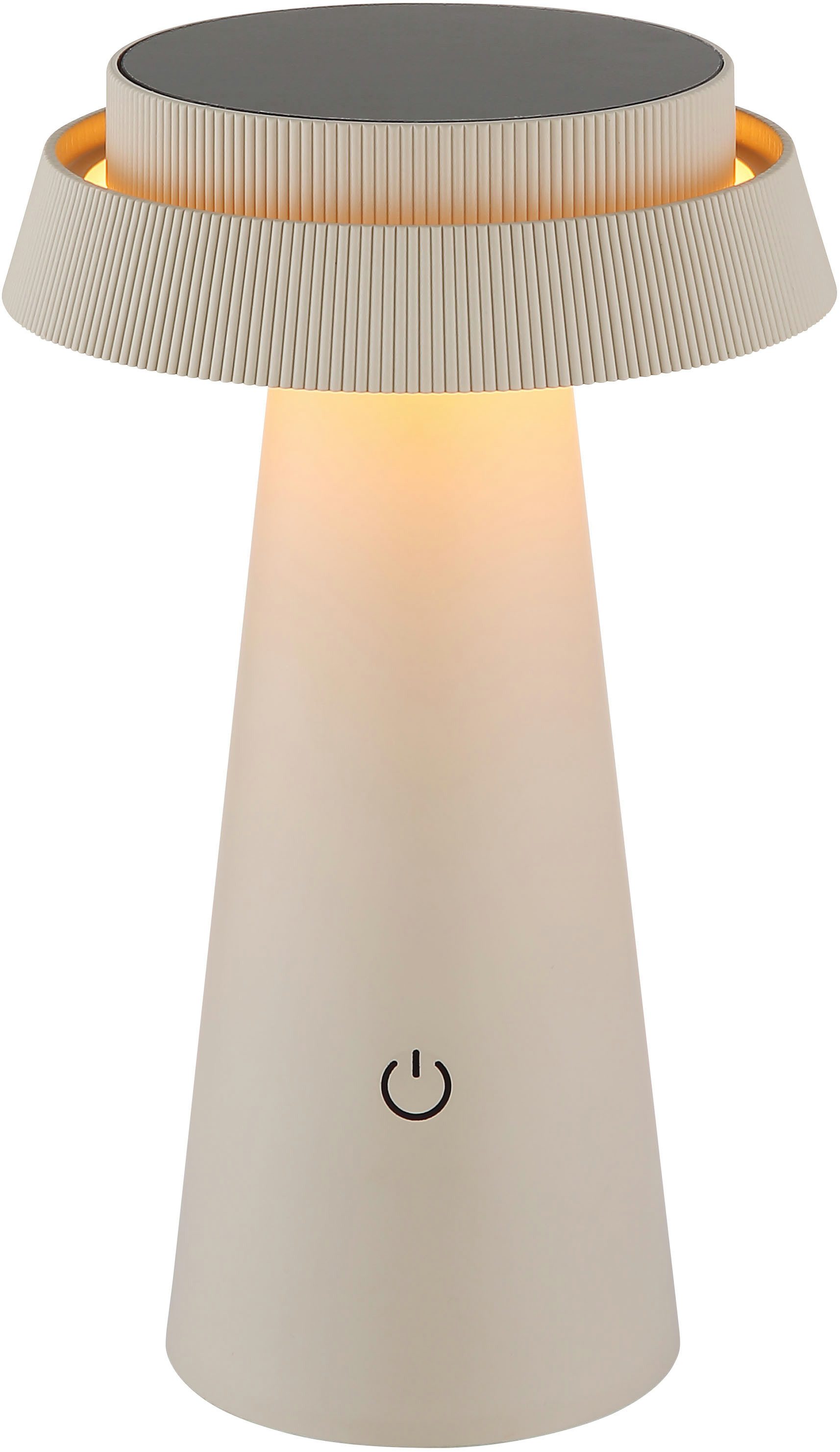 my home LED Solarleuchte Taja, Memoryfunktion, LED fest integriert, warmweiß - kaltweiß, stufenloser Touchdimmer, Farben fixierbar
