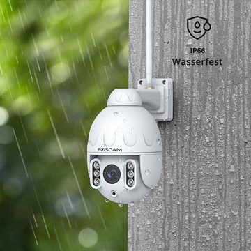 Foscam SD4 4 MP Dual-Band WLAN PTZ Dome Überwachungskamera (Außenbereich, Innenbereich, 4-fachen optischen Zoom, IP66 Wasserfest, Nachtsicht bis zu 50 Meter, Intelligente Erkennung & Nachrichten mit Push-Funktion)