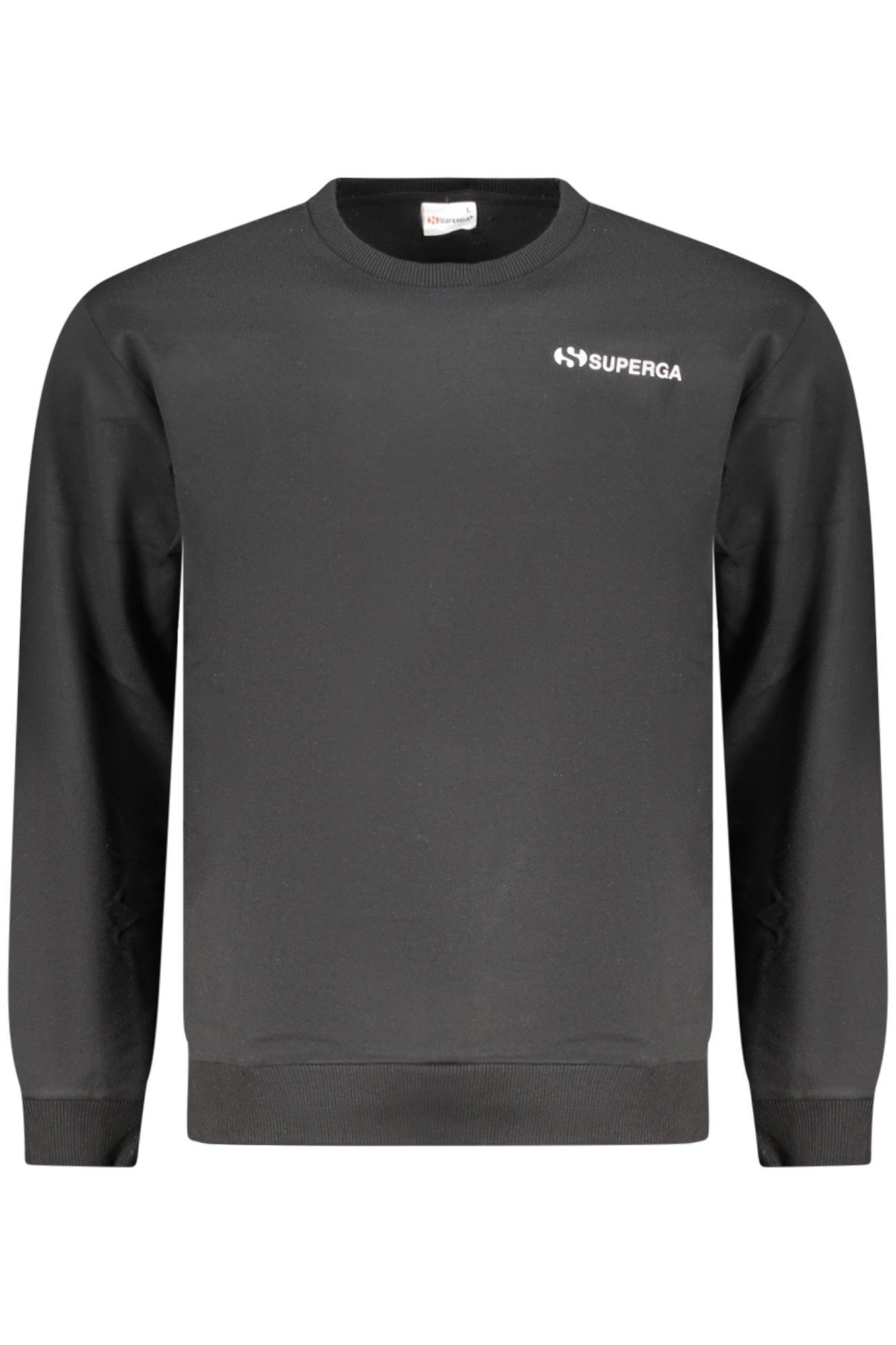 Superga Schwarzes Herren-Sweatshirt: Langarm, Rundhals