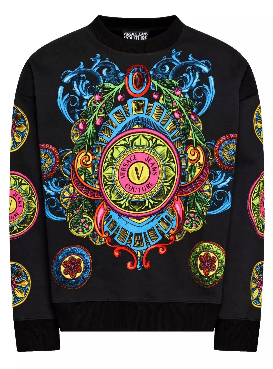 Versace Jeans Couture Sweatshirt Oversize Logo Pullover Sweater S All-Over- günstig online kaufen