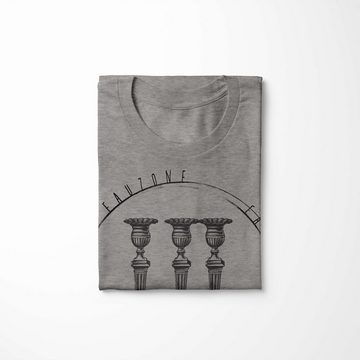 Sinus Art T-Shirt Vintage Herren T-Shirt Kerzenständer