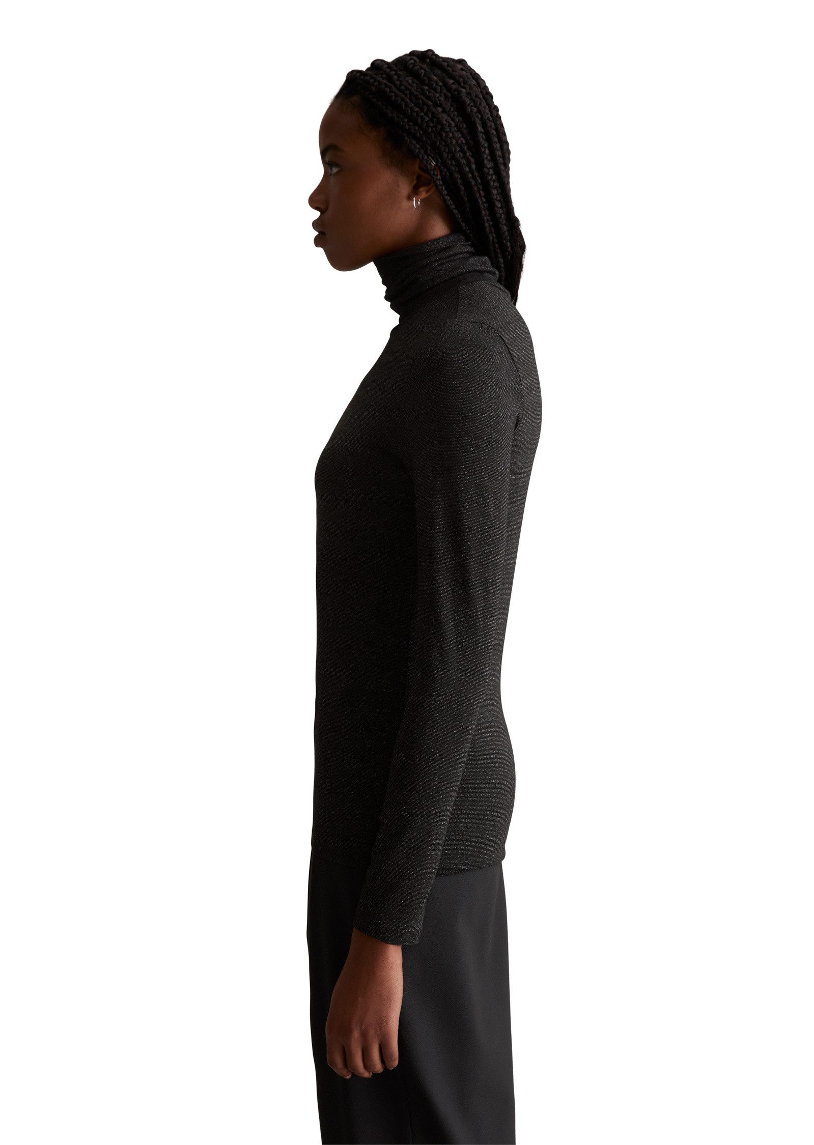 Marc O'Polo DENIM Langarmshirt mit Glitzerfäden günstig online kaufen