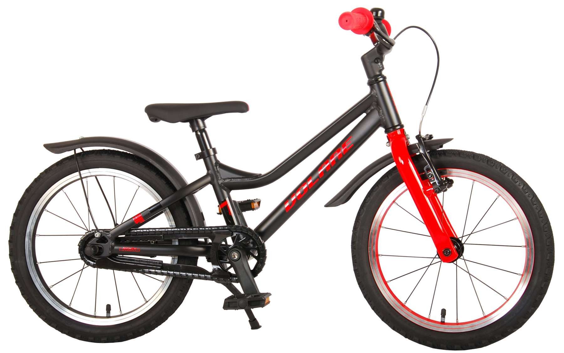 Volare Kinderfahrrad Kinderfahrrad Blaster Fahrrad für Jungen 16 Zoll Kinderrad Schwarz/Rot