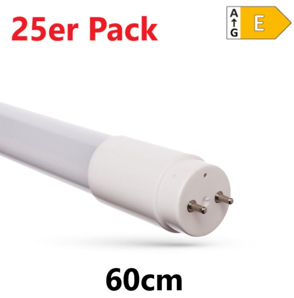 Spectrum LED-Leuchtmittel 25er Pack LED 60cm Röhre G13 Tube Glas T8 8,5W 900lm Neutralweiß 4000K, G13, Neutralweiß
