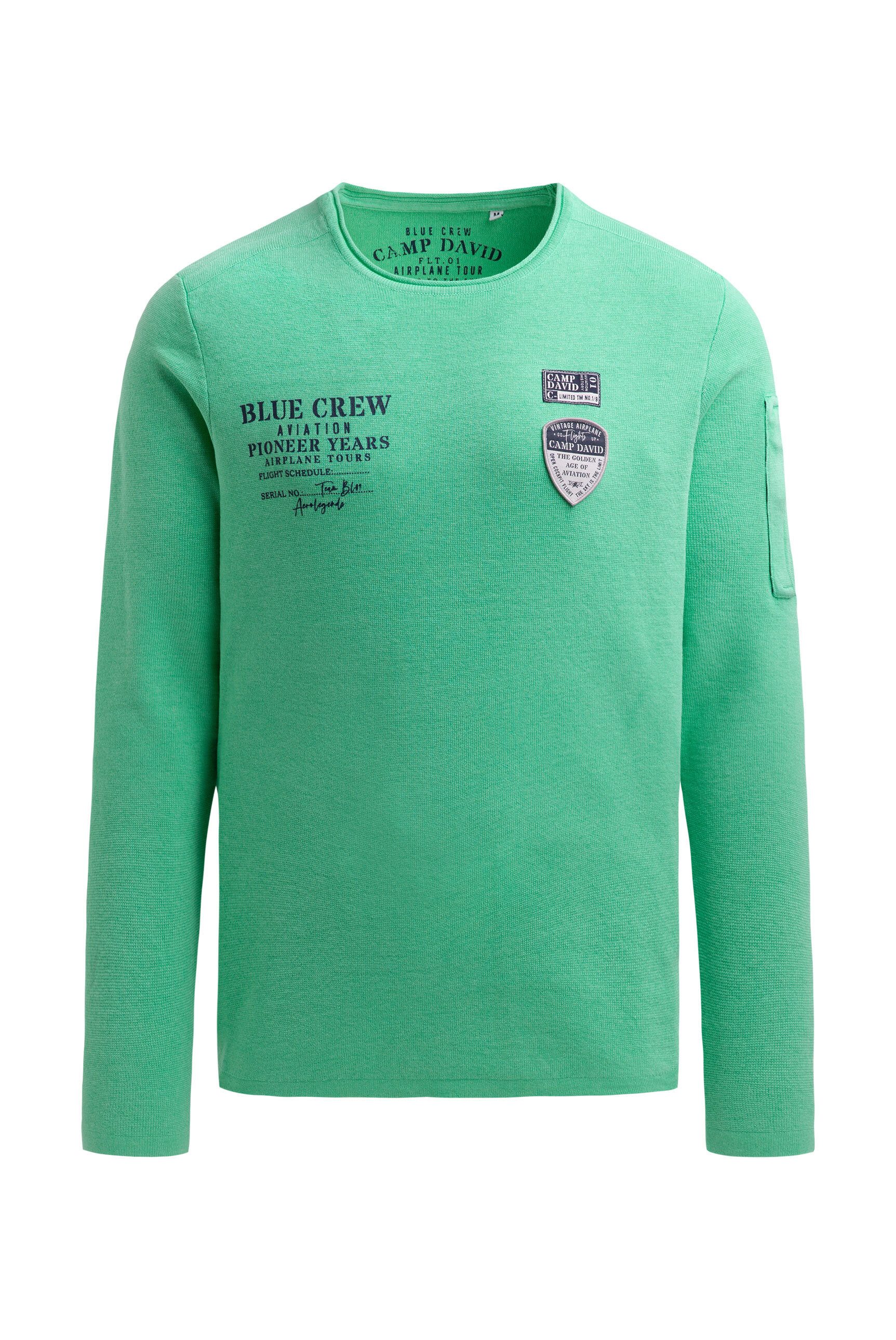 CAMP DAVID Rundhalspullover aus Feinstrick günstig online kaufen