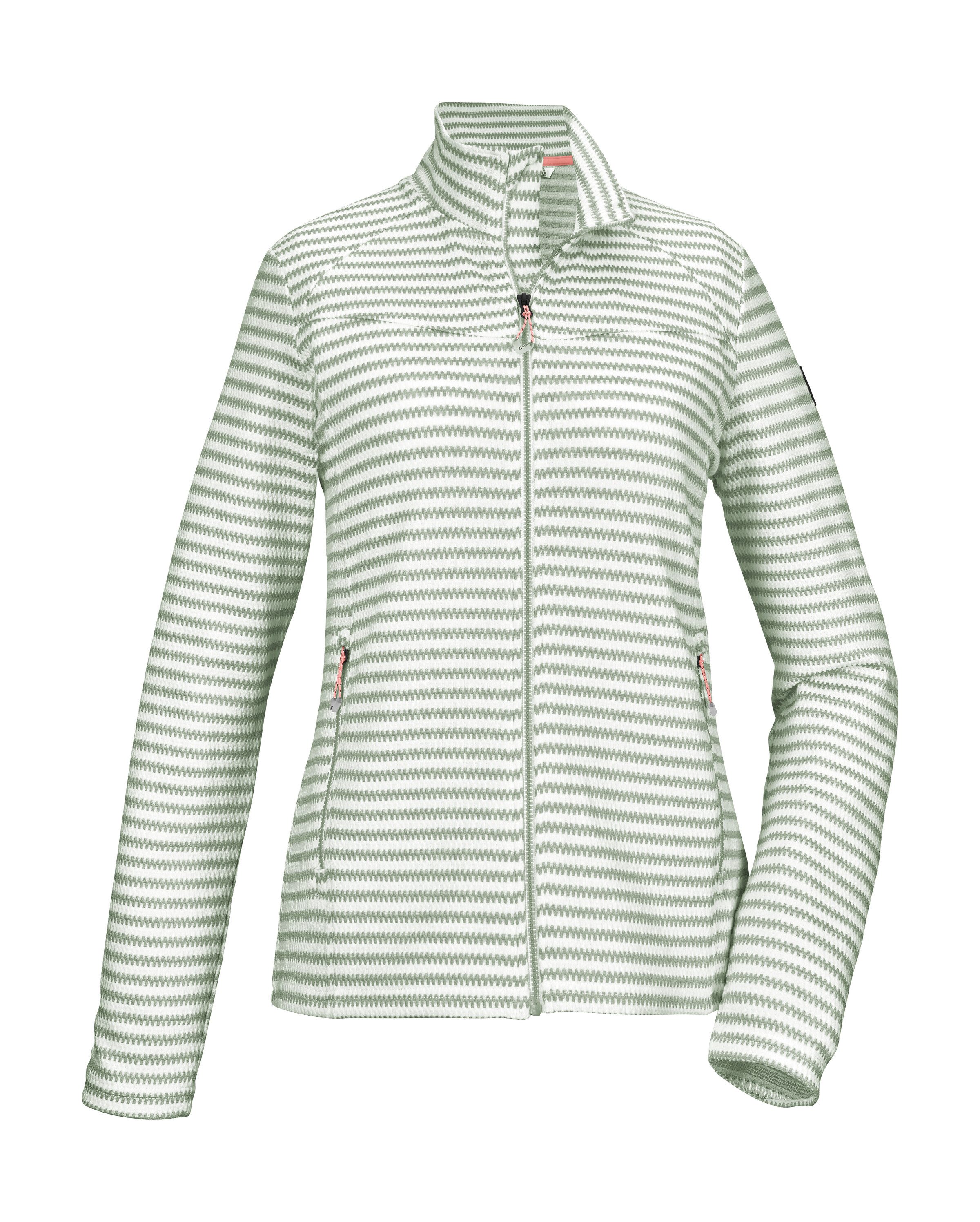 Killtec Strickjacke KOS 50 WMN FLX JCKT Streifendesign, elastisch, Kinnschutz, Zippertaschen