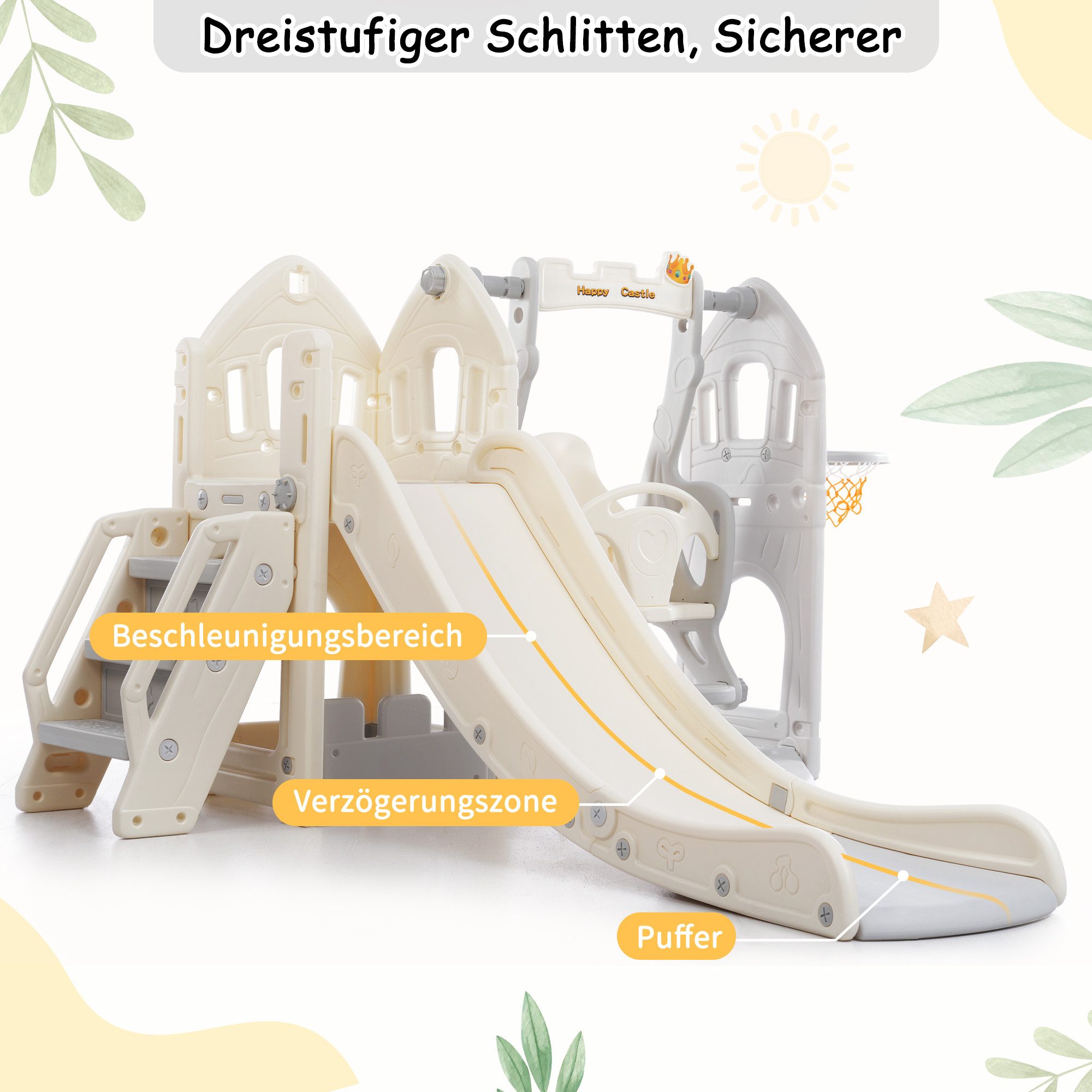 Gotagee Indoor-Rutsche 5 in 1 Kinderrutsche günstig online kaufen