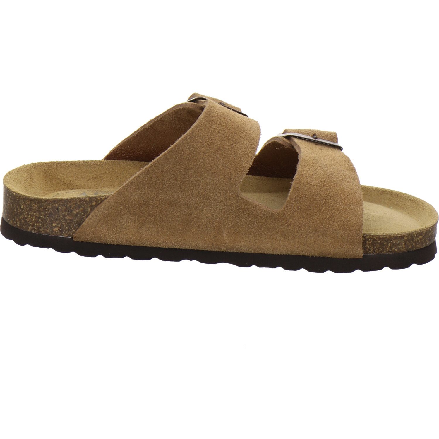 AFS-Schuhe 210084 Zweischnaller Pantolette für Damen mit Fußbett, bequeme Sandalen aus Leder