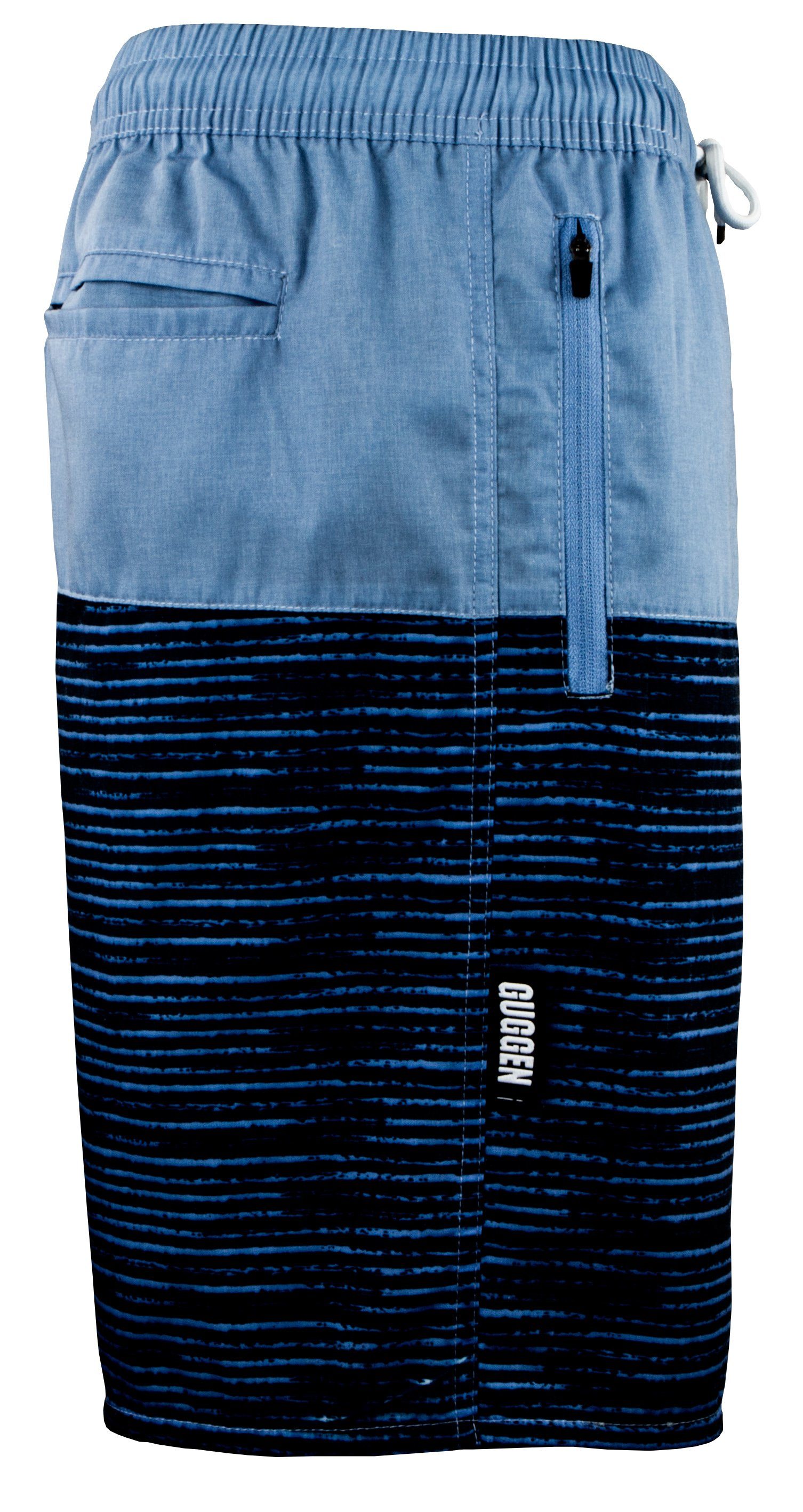 GUGGEN Mountain Badehose Badehose Herren Schnelltrocknende Badeshorts 1803-4 Badeshorts mit Kordelzug und Reißverschluss Taschen, Baumwollanteil
