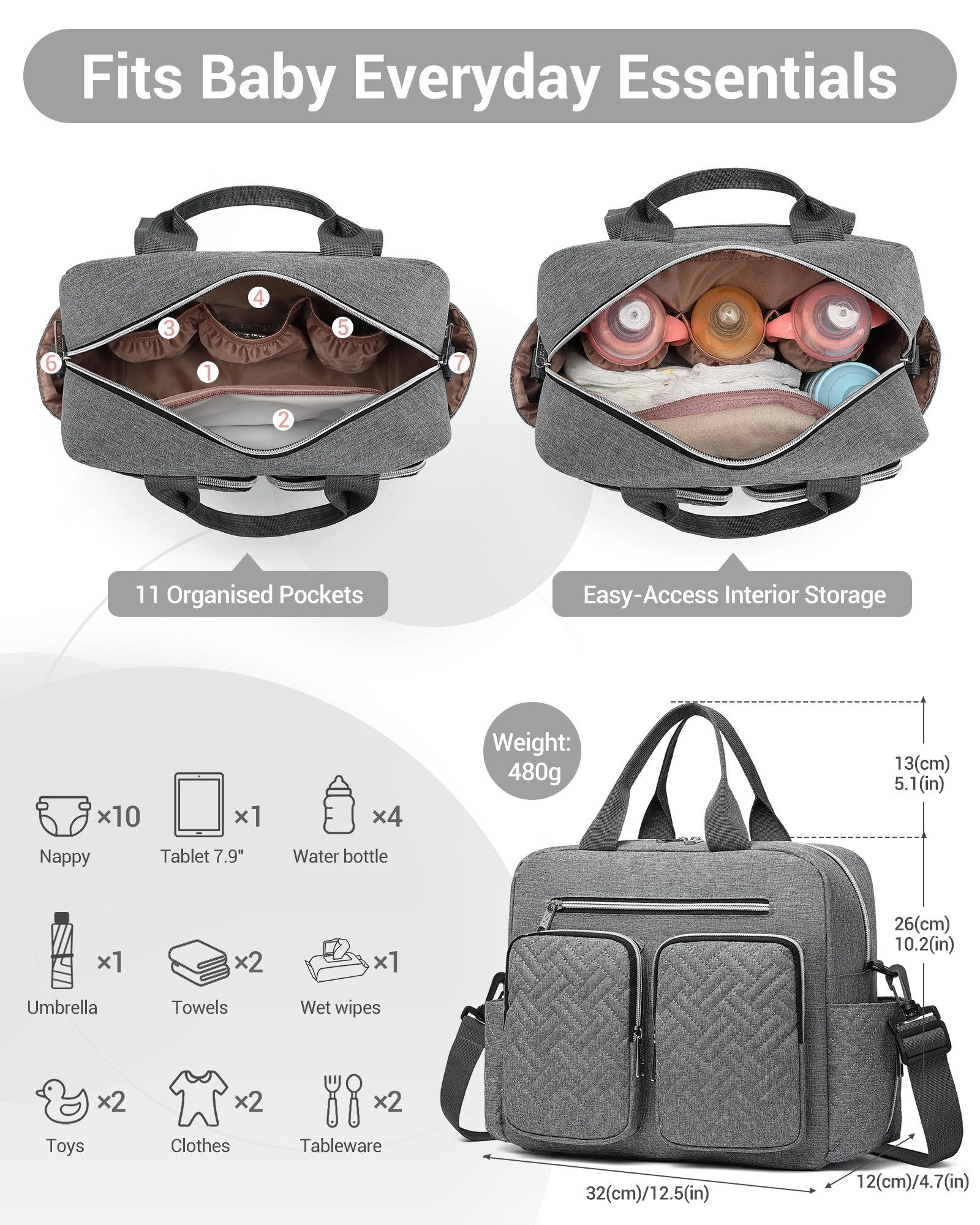 KONO Wickeltasche für Babys – Bild 2 von 5