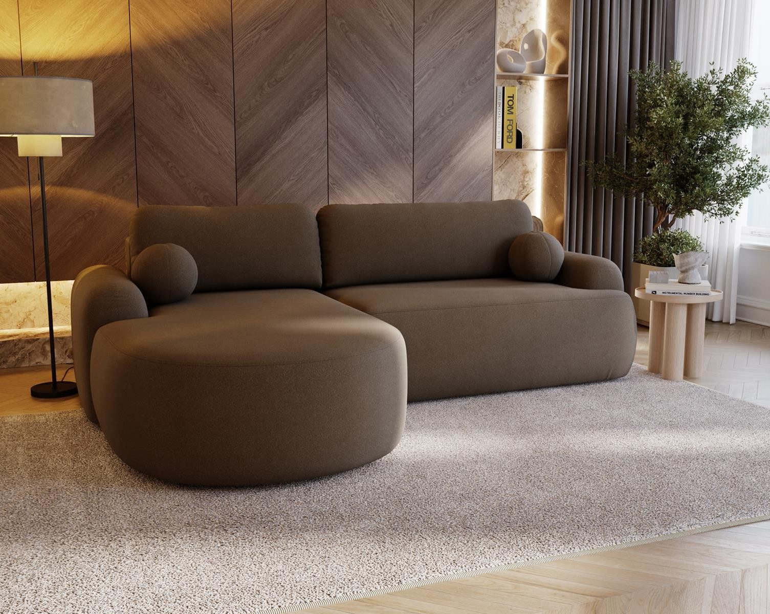 Compleo Ecksofa boucle mit breiter Ottomane günstig online kaufen