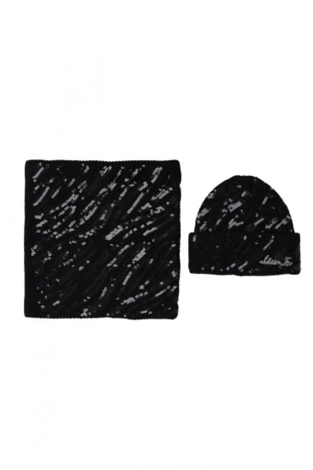 Liu Jo Beanie - Beanie und Handschuhe mit Pailletten (Mütze+Handschuhe)