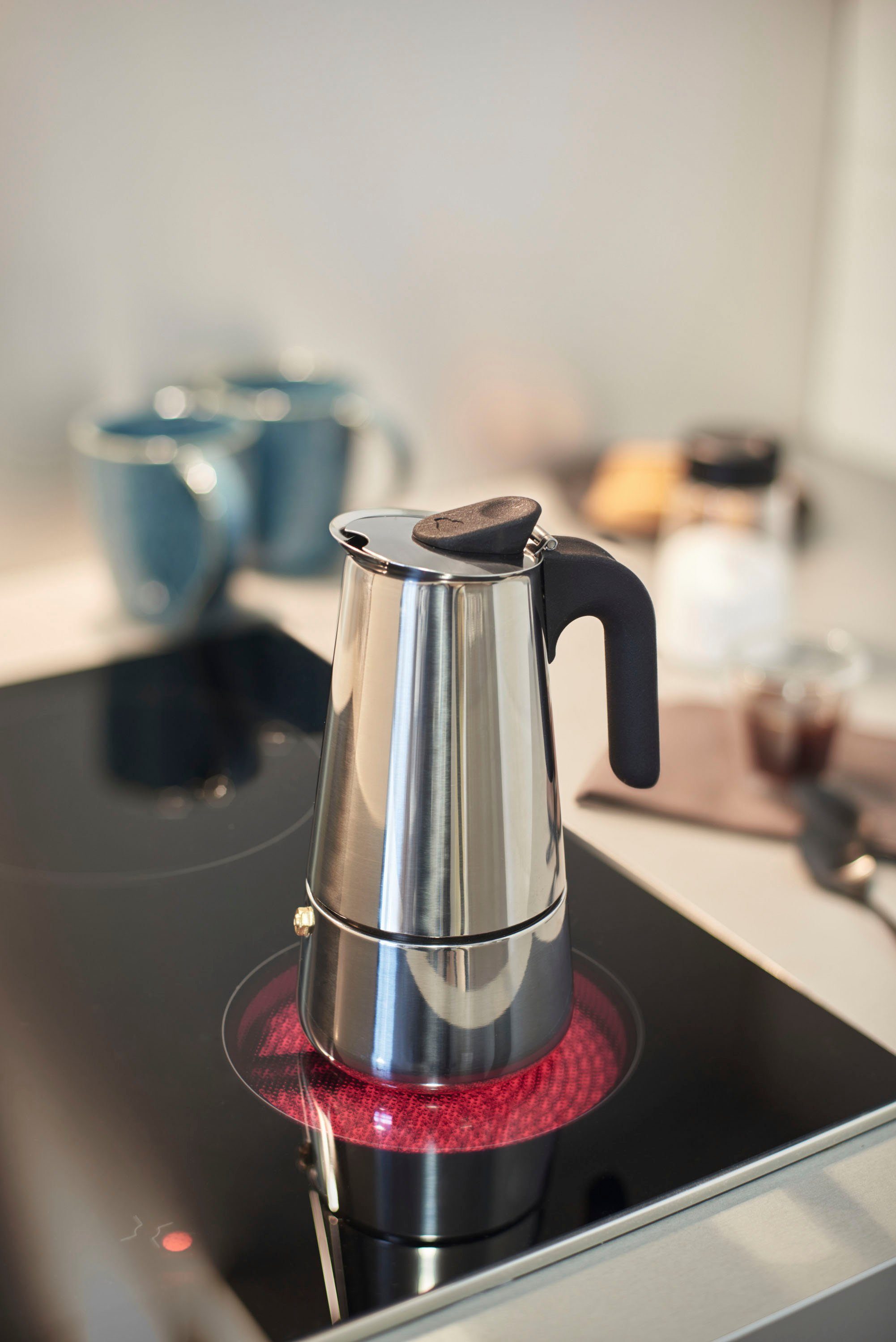 LEONARDO Espressokocher, 0,3l Kaffeekanne, Edelstahl