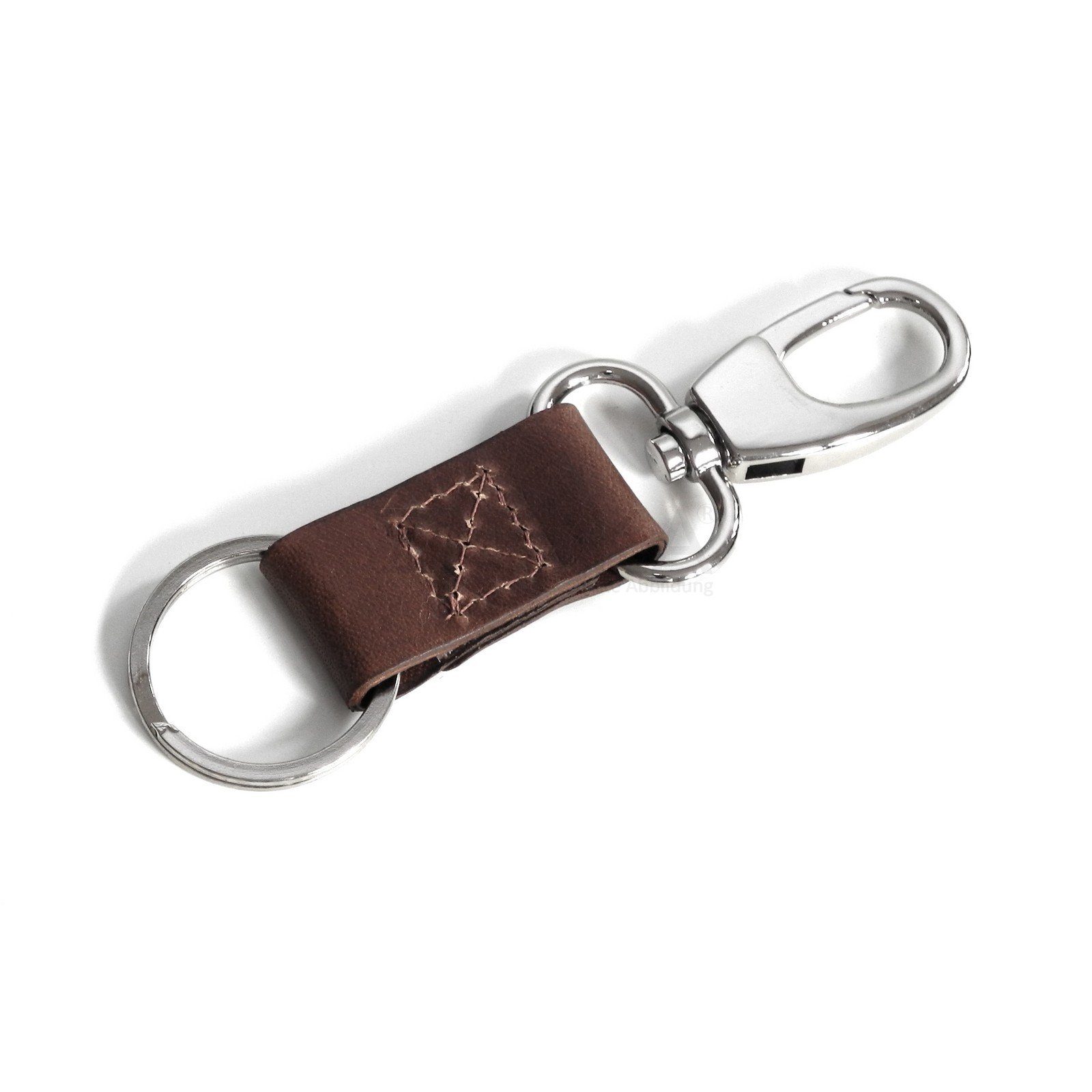 Braun Auswahl Schlüsseltasche Leder - BRANCO Schlüsselkarabiner Branco Schlüsselringe