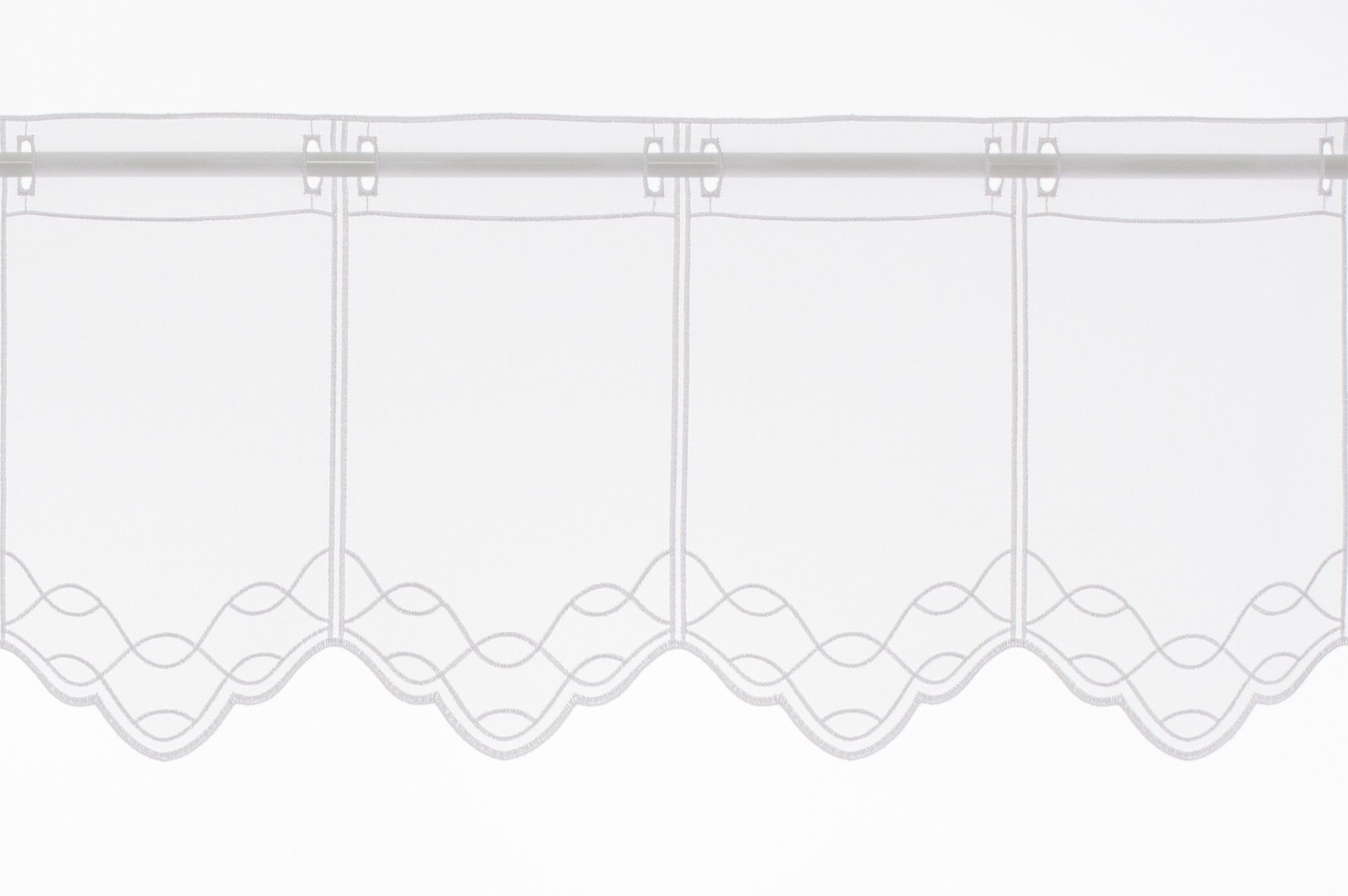 Gardinen Kranzusch Scheibengardine Stickerei auf Voile, Stangendurchzug, tr günstig online kaufen