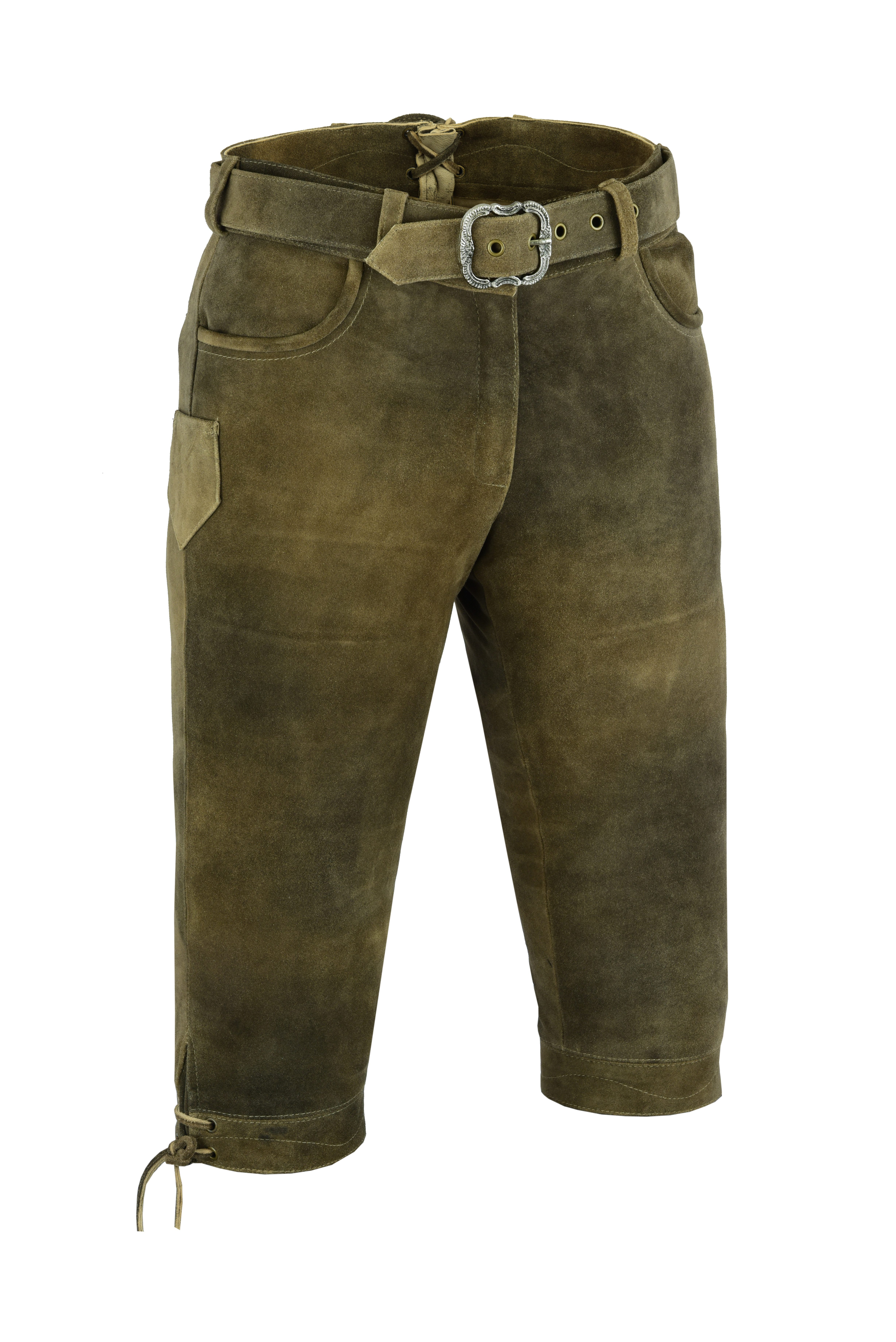 Fuente Leather Wears Trachtenlederhose Vintage Braune Ziegenvelours Trachte günstig online kaufen