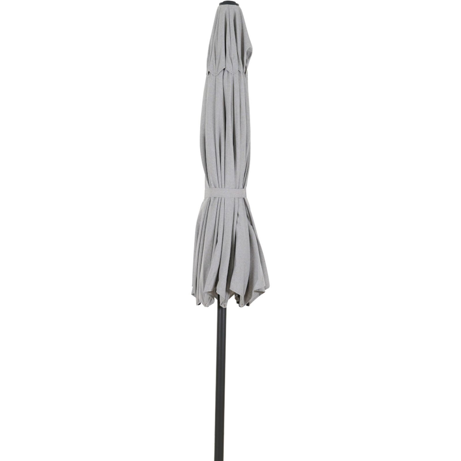 Siena Garden Sonnenschirm PINO Sonnenschirm Ø 300 cm grau-meliert – Alu Mittelstockschirm
